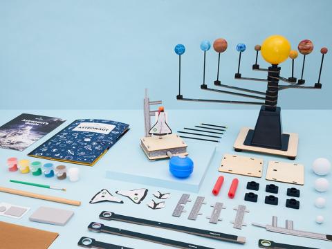 Photo of space STEAM kit.