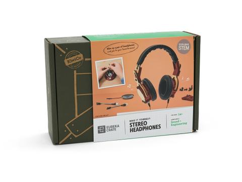 Photo of a box with headphones on the front.