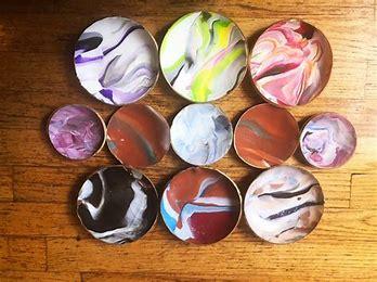 marbled clay circles