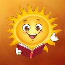 sun reading a book