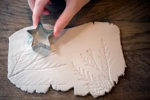 cookie cutter on clay